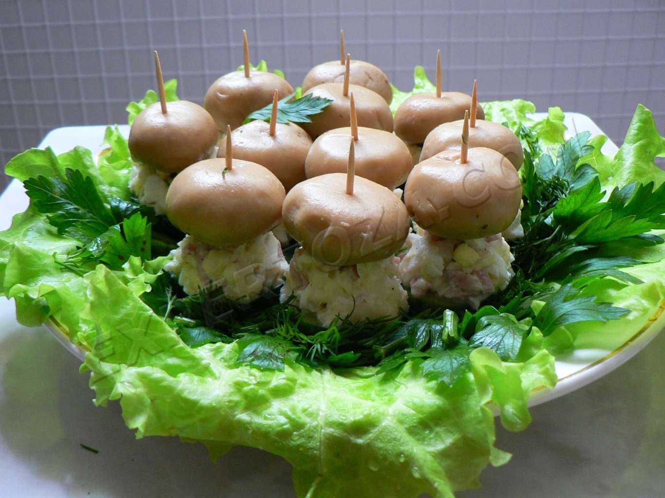 Закуска (салат) "Грибная поляна" Закуска (салат) "Грибная поляна"