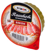 Паштет печёночный "Бекон" ламистер 100 г 1/20 Easy Open ГОСТ ТМ Рузком