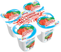 Продукт йогуртный АЛЬПЕНГУРТ сочный-молочный Клубника 1,2% 95г 1/24