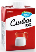 Сливки 33% 500г ТМ Чудское озеро 1/12