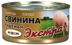 Свинина тушеная в/с ГОСТ Экстра 325 г 1/24 ТМ Рузком