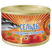 Сельдь атл.в т/с с овощ.гарниром КТК 240 гр 1/24