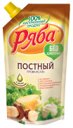 Майонез "Постный" 372гр пакет ТМ Ряба 1/24