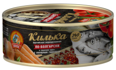 Килька в т/с с овощным гарниром по-болгарски КТК 240 гр 1/24