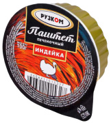 Паштет печёночный "Индейка" ламистер 100 г 1/20 Easy Open ГОСТ ТМ Рузком