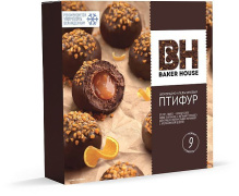 Пирожное мини Шоколадно-апельсиновой птифур Baker House 225 гр.