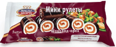 Рулет мини шок. орех глаз. с глаз. Мастер Десерта 175 гр. 1/15