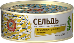 Сельдь атл. в масл-горч. заливке с семенами горчицы 240 гр КТК 240 гр 1/24