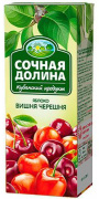 Сокосодержащий напиток Яблоко Вишня Черешня Сочная Долина 0,2л 1/24