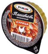 Паштет печёночный "Курица" ламистер 100 г 1/20 Easy Open ГОСТ ТМ Рузком