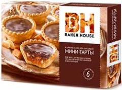 Тарты карамельно-арахисовые мини Baker House 240г 1/8
