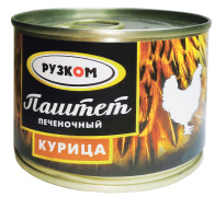 Паштет Курица Рузком 180г 1/30 ключ