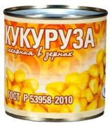 Кукуруза сахарная ГОСТ 1 в/с 400 гр 1/ 12 ТМ Рузком