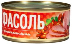 Фасоль с копченостями 325 г 1/24 ТУ ТМ Рузком