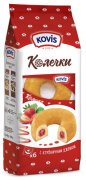 Хлебобулочные сдобные колечки с клубничным джемом Kovis 240г 1/6 НДС 10%