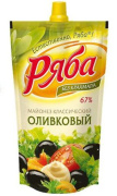Майонез "Классический Оливковый" 390гр пакет ТМ Ряба 1/24