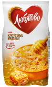 Хлопья кукурузные "Медовые" 1/250г ц/п 1/9 ТМ"Любятово"
