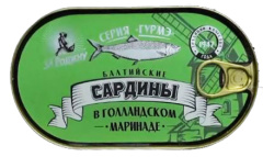 Сардина балт. в голландском маринаде За Родину 175 гр 1/24 ключ HANSA