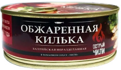 Килька балт. обжар. в т/с чили За Родину 240г 1/24 ключ