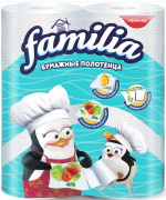 Бумажные полотенца FAMILIA 2сл/2рул 1/2 лист 14 шт