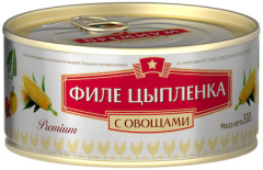 Филе цыпленка с овощами Премиум КТК 300г 1/24