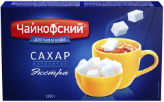 Сахар белый кусковой ГОСТ 33222-2015 Чайкофский 1кг 1/20