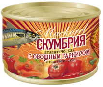 Скумбрия атл. в т/с с овощ.гарниром КТК 240 гр 1/24