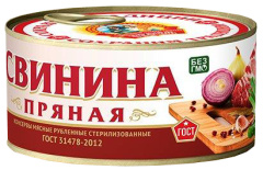 Свинина пряная ГОСТ КТК 300г 1/24 ключ