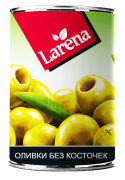 Оливки без косточки Larena 280гр 1/24