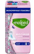 Прокладки Молпед ультра с крылышками НОЧНЫЕ 12/16