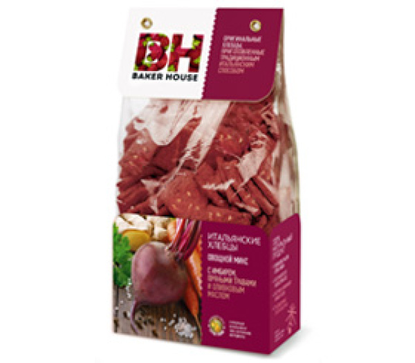 Хлебцы итальянские овощной микс Baker House 250 гр. 1/7