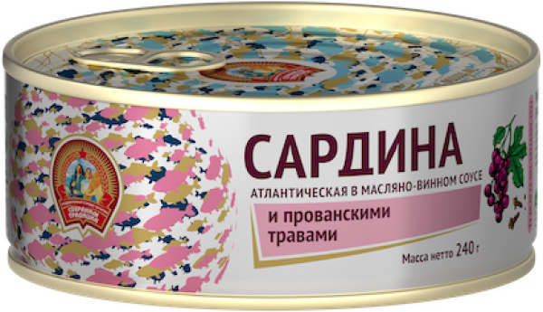 Сардина атл. в масл-вин. соусе и прованскими травами 240 гр КТК 240 гр 1/24