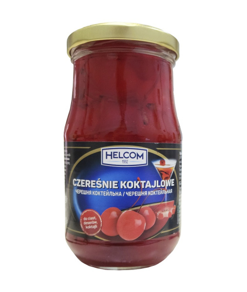 Вишня с веточкой в сиропе Мараскино HELCOM 370 г 1/12 ст/б