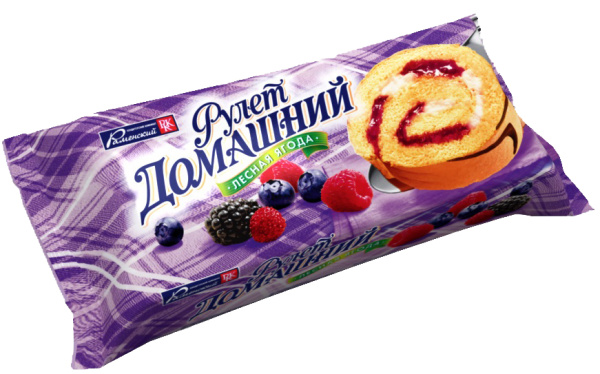 Рулет лесная ягода Домашний 150 г 1/15