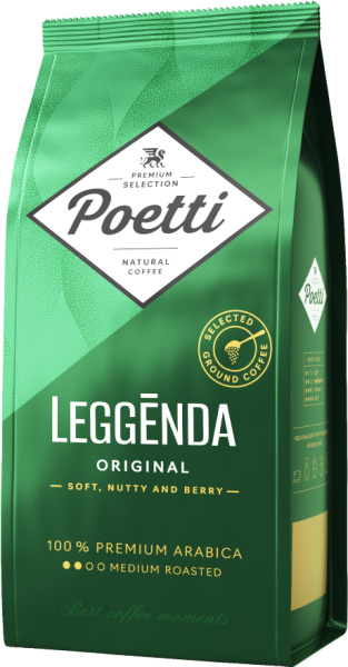 Кофе молотый Poetti Leggenda Original 250гр 1/12