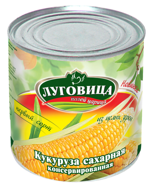 Кукуруза сахарная Луговица 425 мл в/с ГОСТ ж/б 1/12