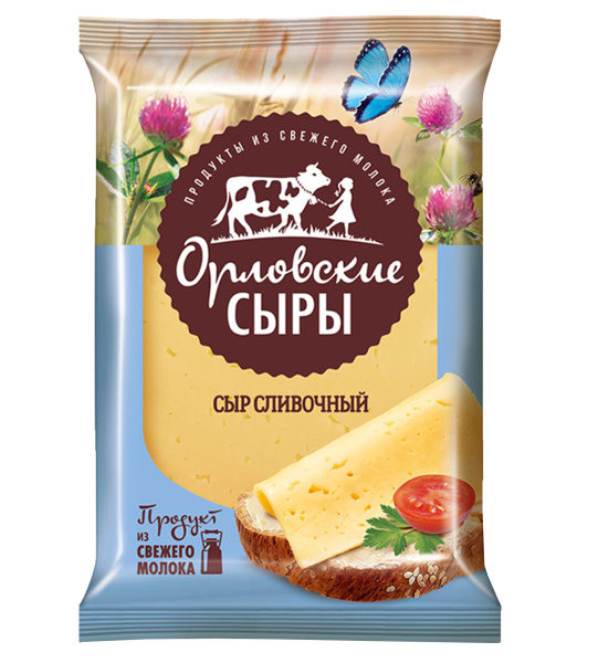 Сливочный 50% 180г ТМ "Орловские сыры" 1/12