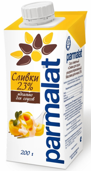 Сливки ультрапаст. "Пармалат" 23% 0,2 кг 1/12
