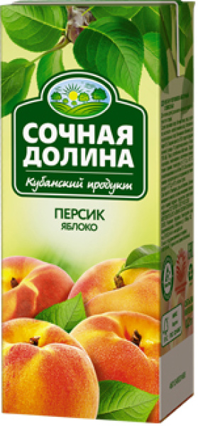 Нектар Персик-яблоко 0,2л Сочная Долина 1/27