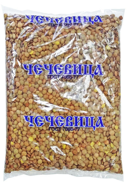 Крупа чечевица зеленая 600г 1/7