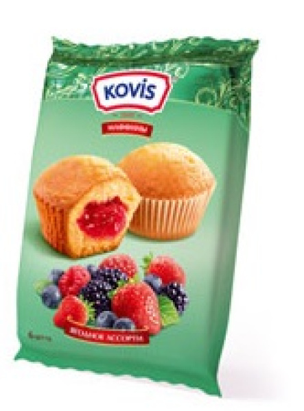 Маффин мини лесные ягоды Kovis 200 гр. 1/12