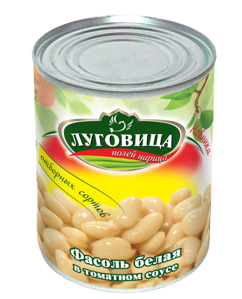 Фасоль Луговица 360 мл белая в т/с ГОСТ ж/б, 1/12
