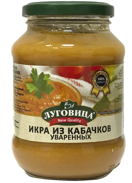 Икра из уваренных кабачков ТМ Луговица 480 мл ГОСТ твист 1/12