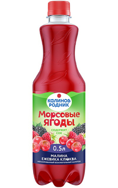 С/С напиток мал/ежев/клюк Морсовые ягоды Калинов 0,5 л. 1/12