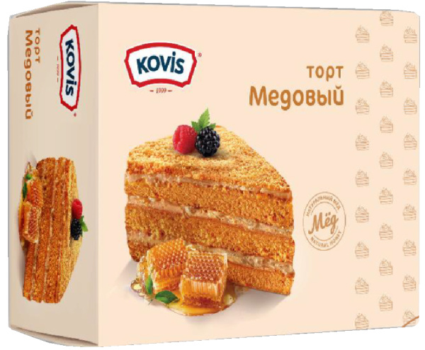 Торт бисквитный Медовый Kovis 240 гр 1/12