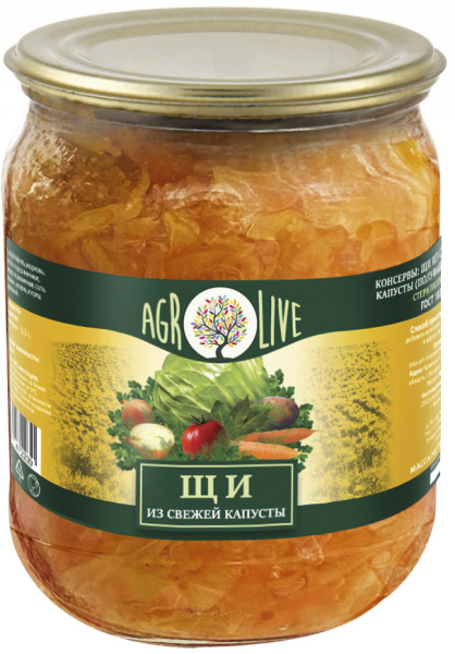 Щи ТМ Agrolive 490 мл СКО ГОСТ 1/12