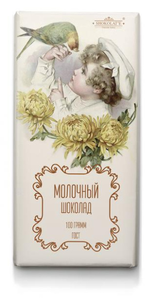 Шоколад молочный Цветочное Ретро (Тедди) 100г 1/26