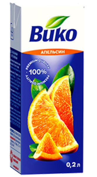 Сок апельсиновый 0,2 л. Вико 1/24