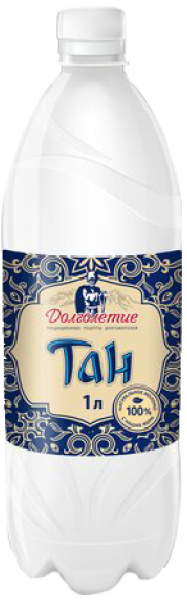 Напиток кисломолочный Тан "Долголетие" 0,1% млж. 1,0л ПЭТ 1/6