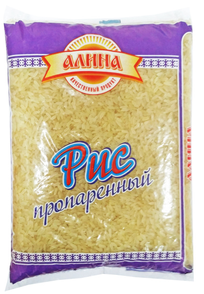 Рис пропаренный Алина 900г 1/7